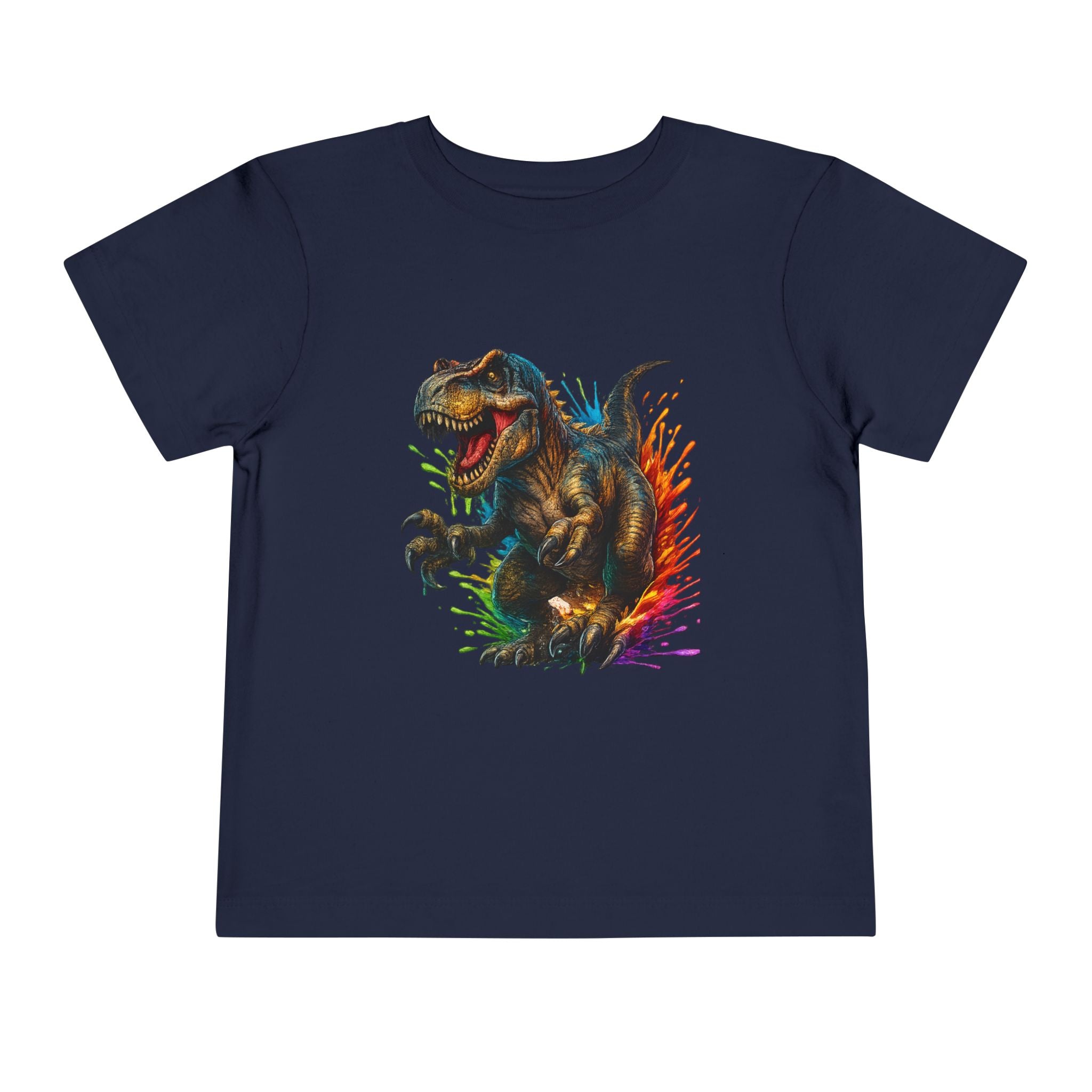 Toddler Tee — Colorful Roaring T-Rex Dino Graphic