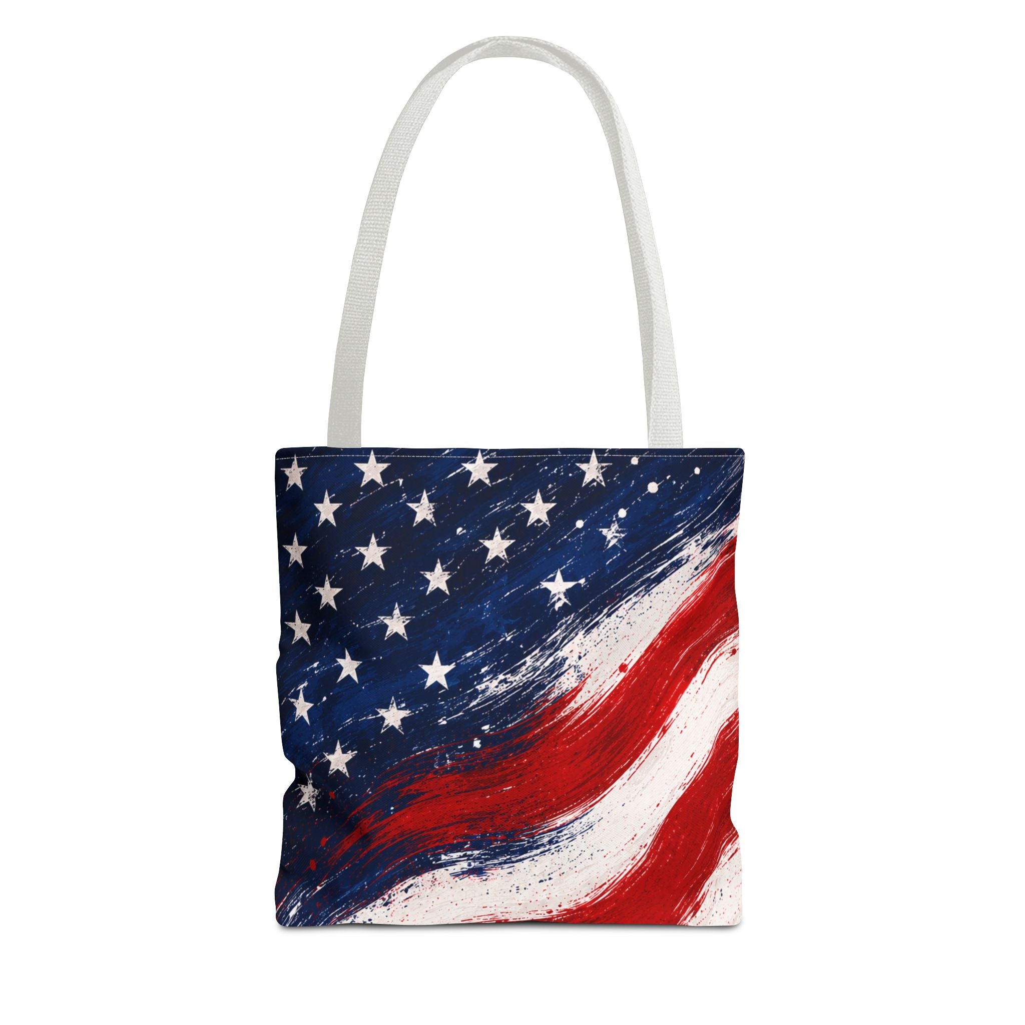 American Flag Tote Bag — Patriotic Stars & Stripes All-Over Print Tote