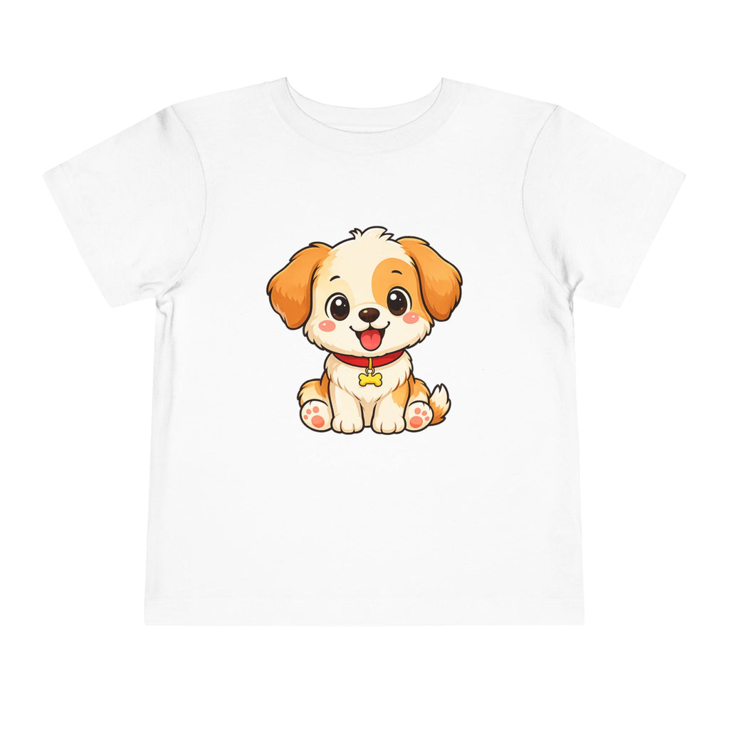 Puppy Toddler Tee – Adorable Cartoon Dog Graphic Shirt for Kids