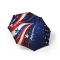 American Flag Foldable Umbrella — Patriotic Semi-Automatic Compact Umbrella