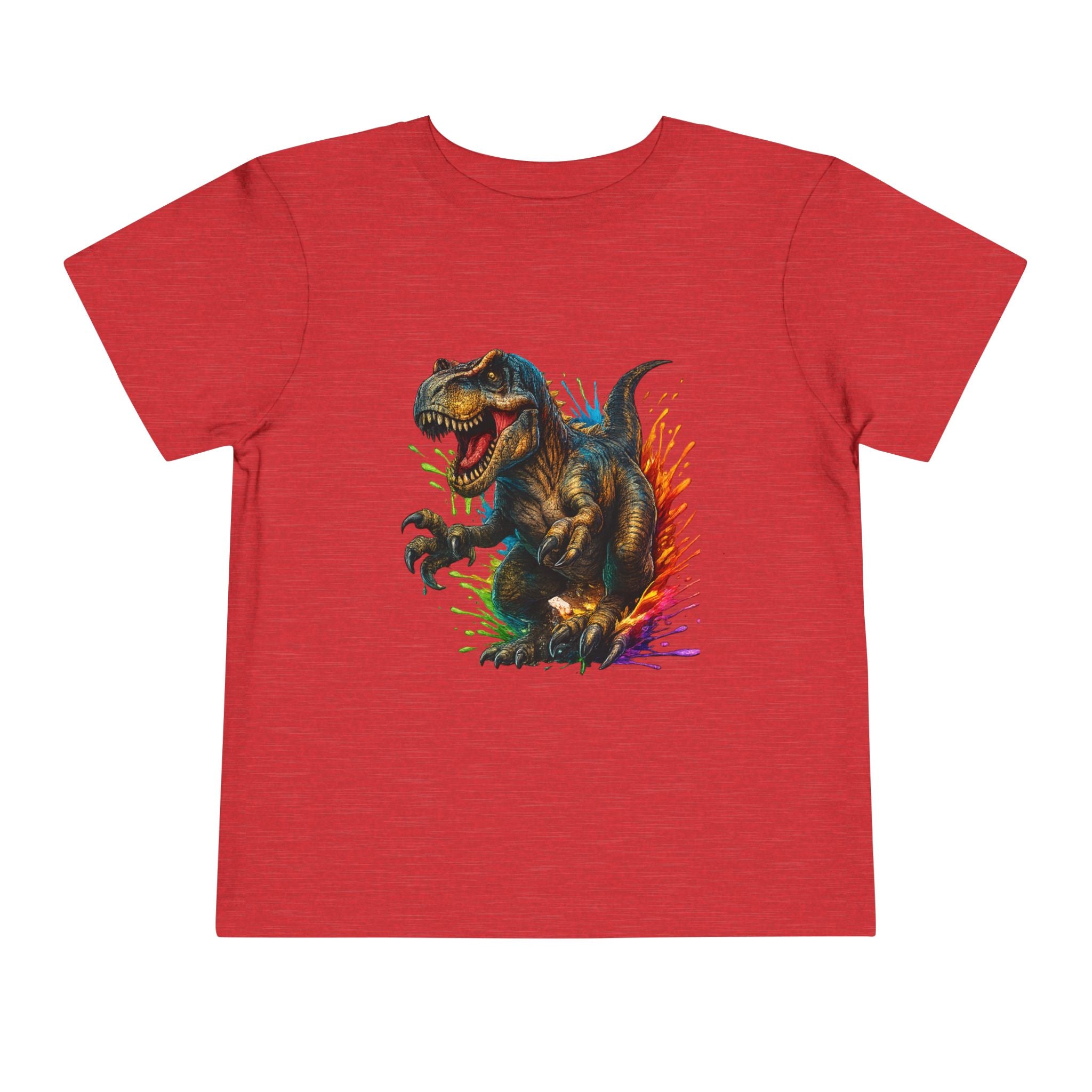 Toddler Tee — Colorful Roaring T-Rex Dino Graphic