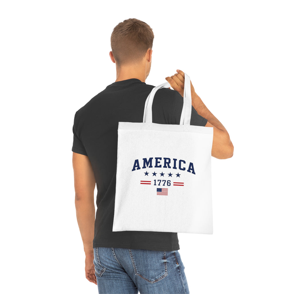 USA Cotton Tote Bag – Patriotic American 1776 Flag