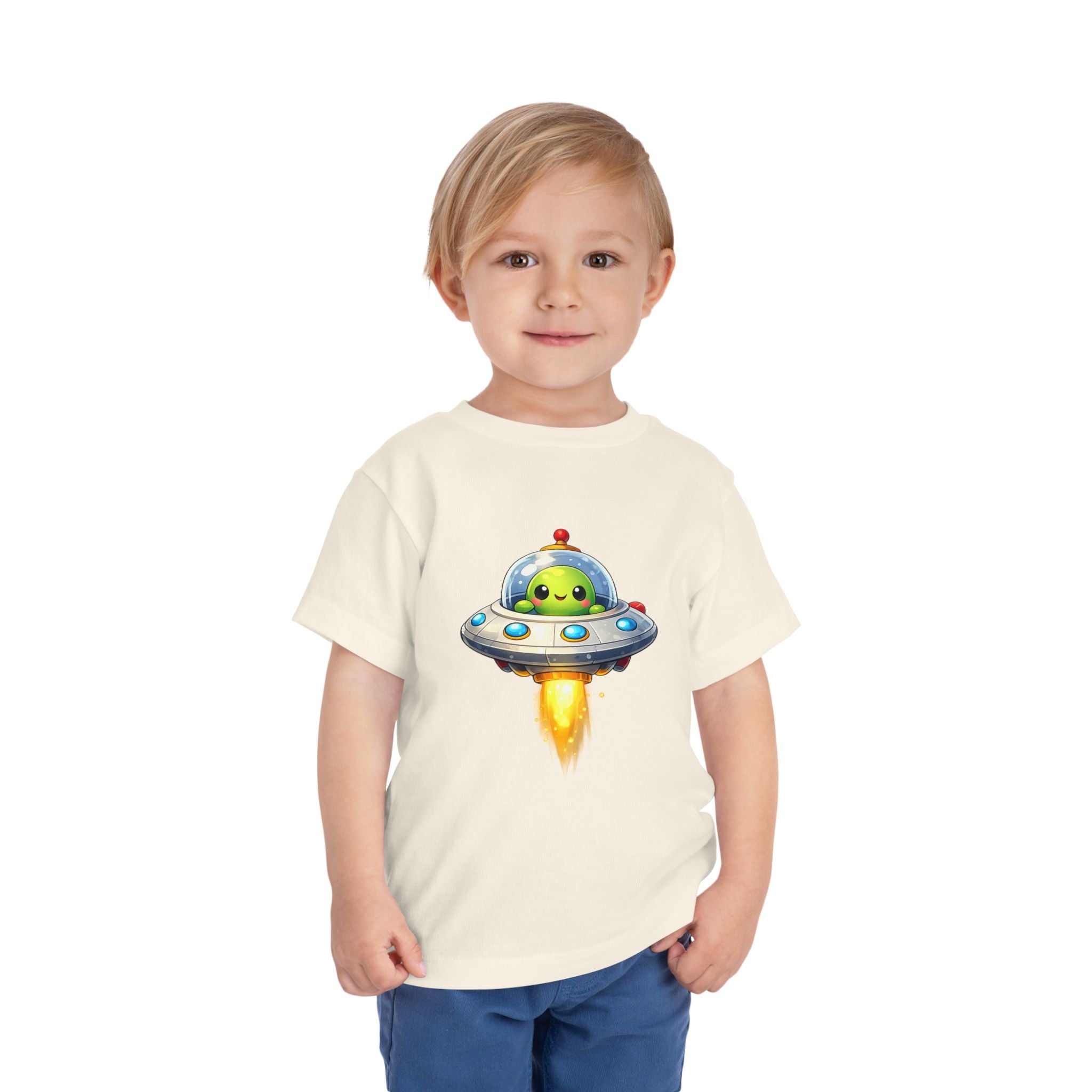 Toddler Tee — Cute Alien UFO Rocket Ship Shirt for Kids