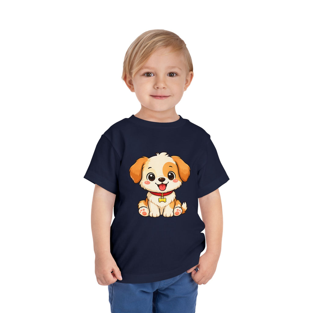 Puppy Toddler Tee – Adorable Cartoon Dog Graphic Shirt for Kids