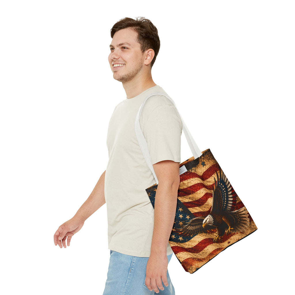 USA Flag Red Tote Bag — Vintage America Tote