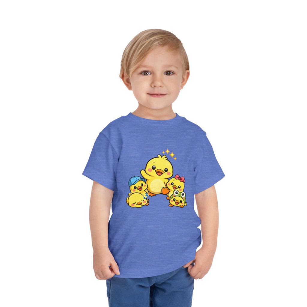 Duck Family Toddler Tee — Adorable Yellow Chicks Graphic Shirt
