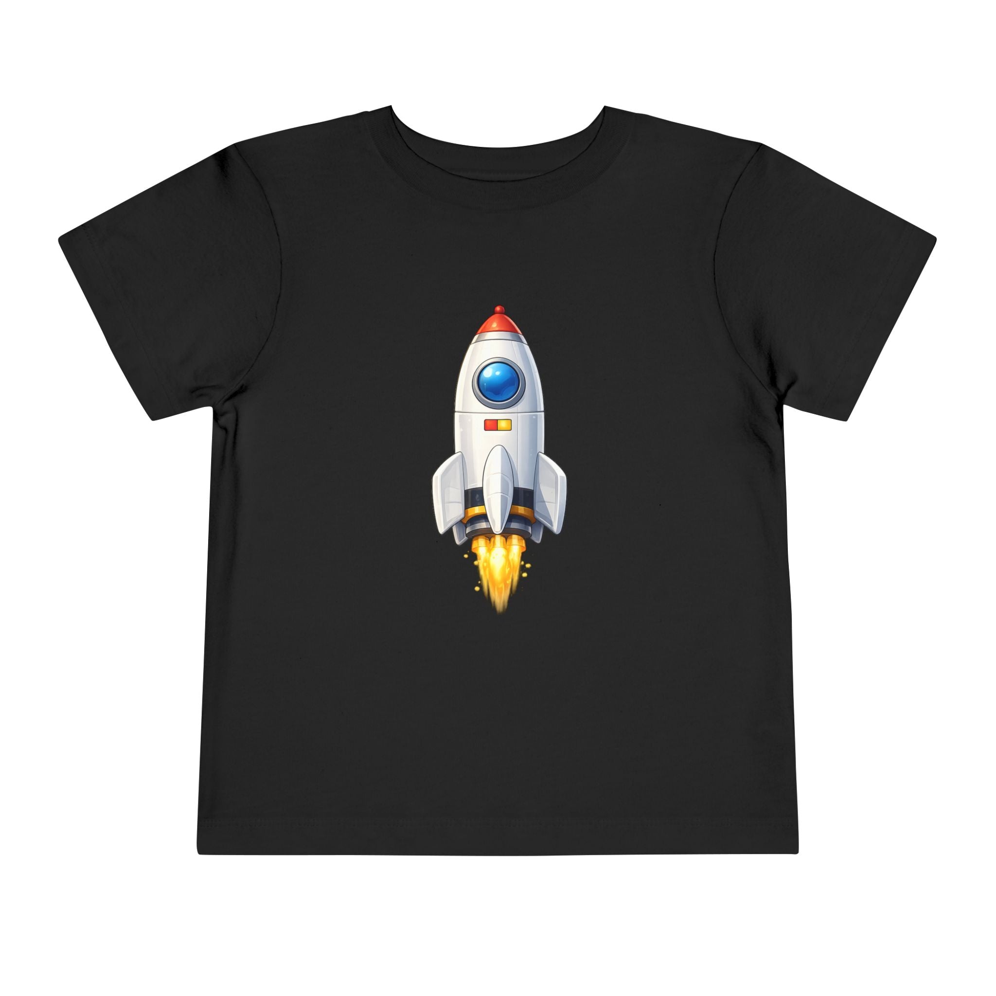 Toddler Rocket Tee — Cute Space Rocket Graphic Short Sleeve Shirt for Kids