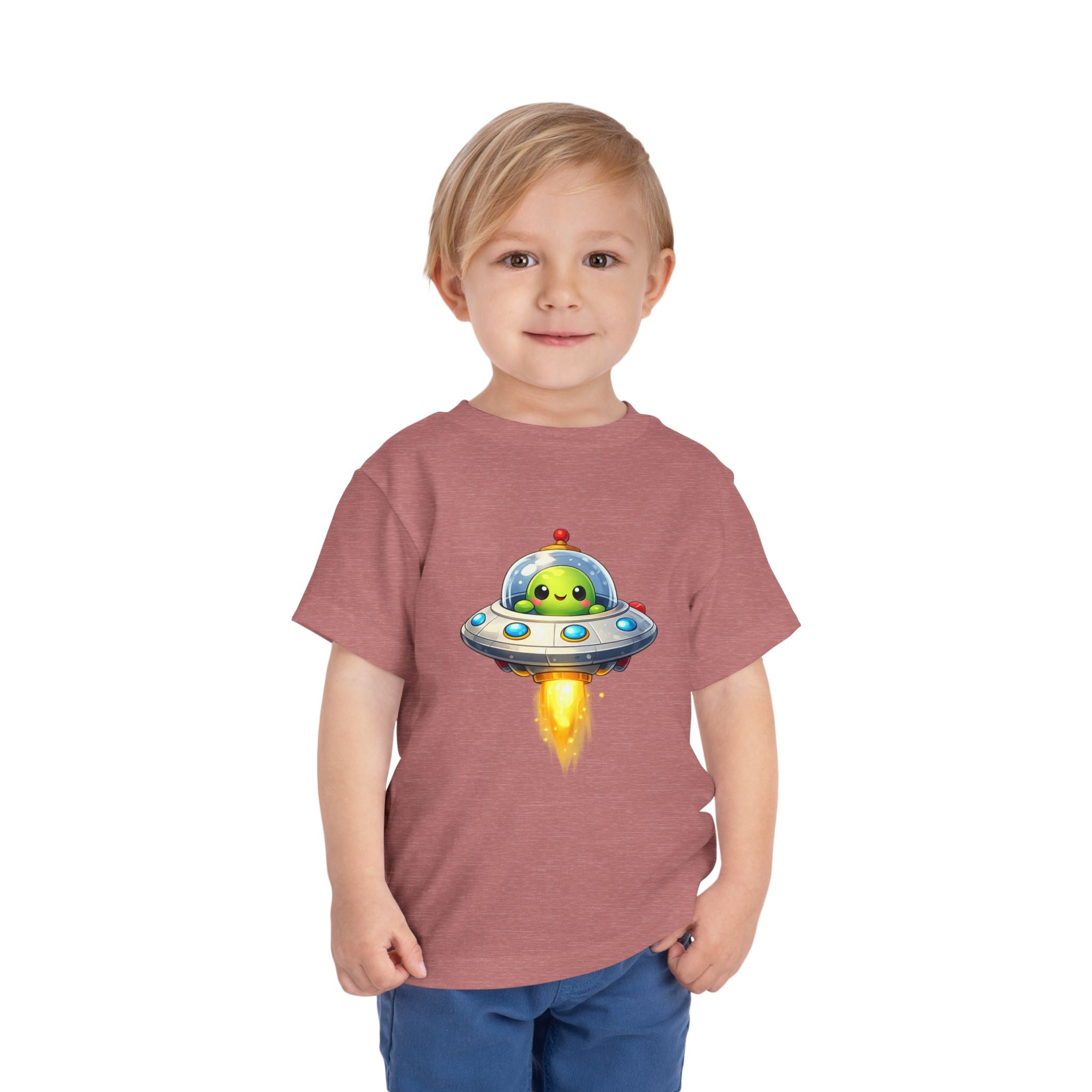 Toddler Tee — Cute Alien UFO Rocket Ship Shirt for Kids