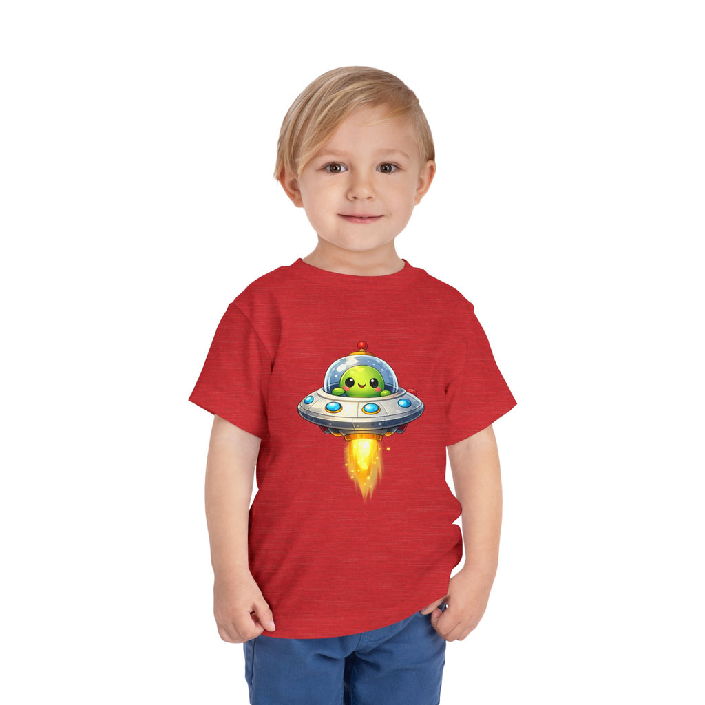 Toddler Tee — Cute Alien UFO Rocket Ship Shirt for Kids