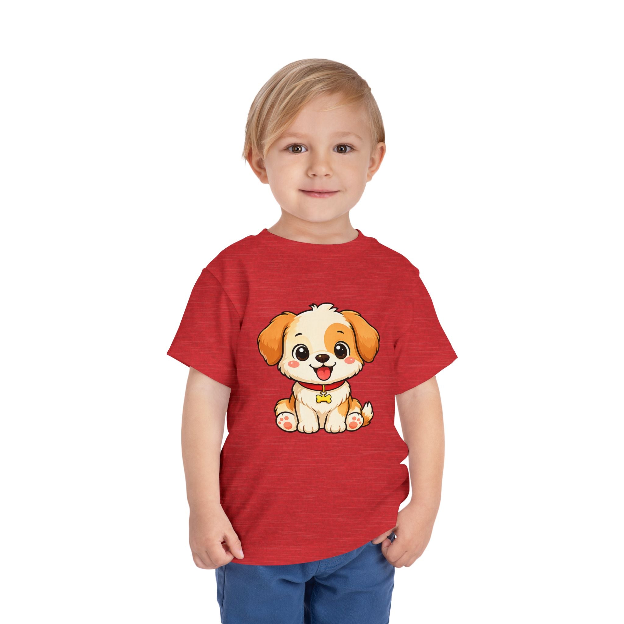 Puppy Toddler Tee – Adorable Cartoon Dog Graphic Shirt for Kids