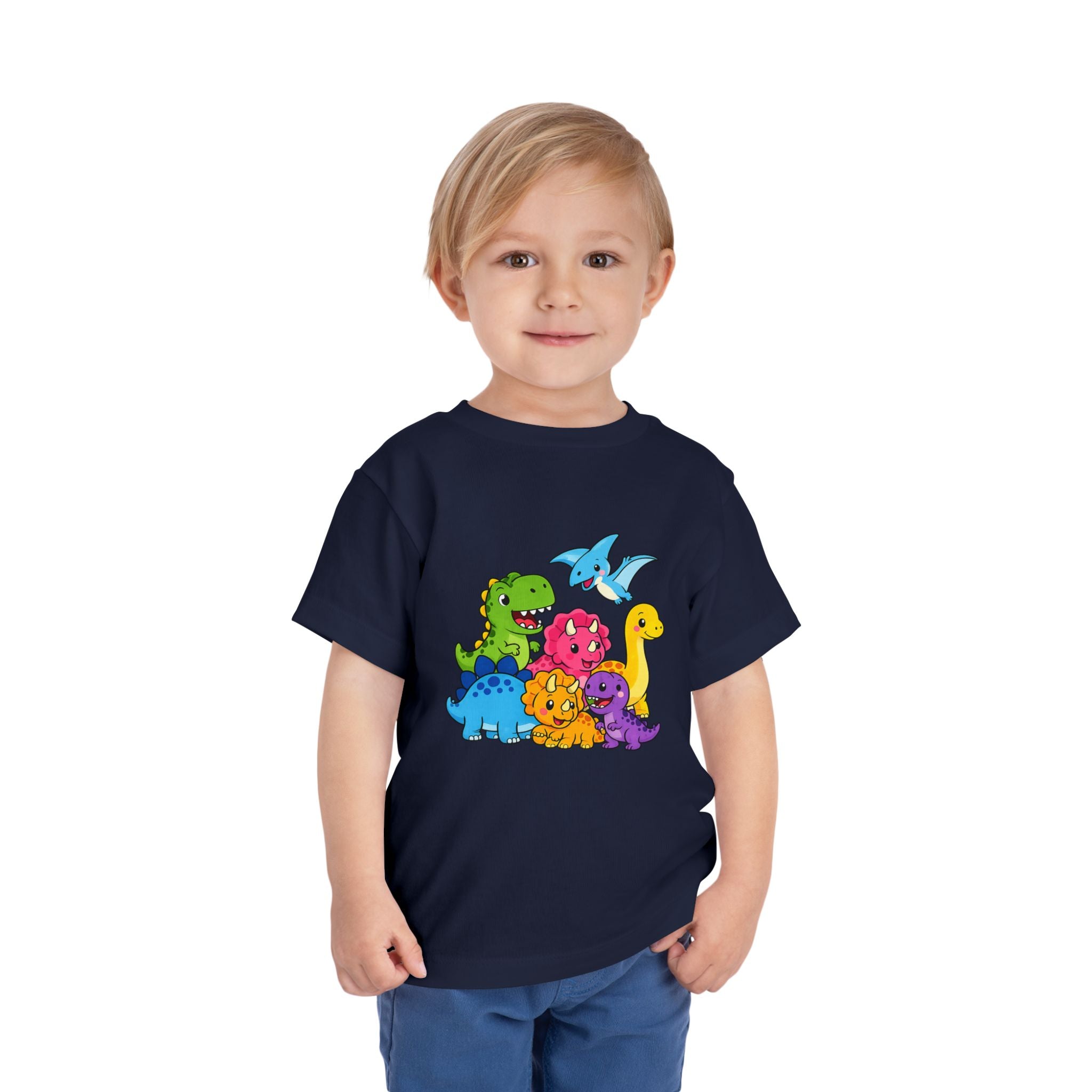 Colorful Dinosaur Toddler Tee — Playful Dino Graphic Shirt for Kids