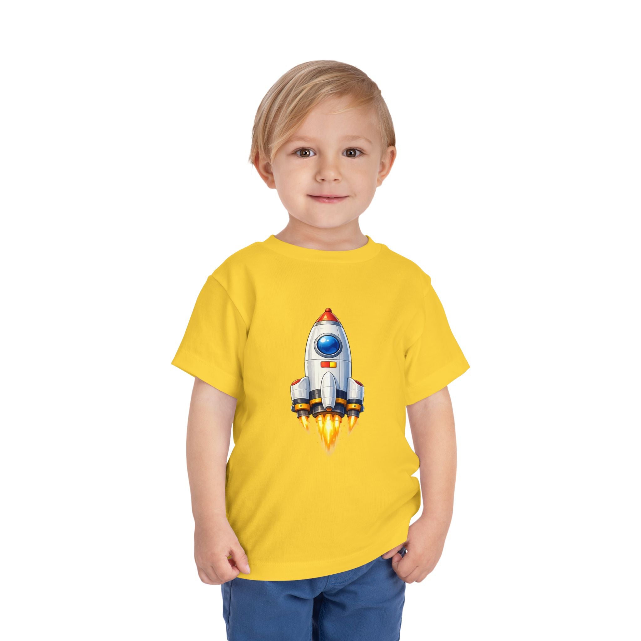 Toddler Rocket Tee - Cute Space Rocket Graphic Shirt for Kids