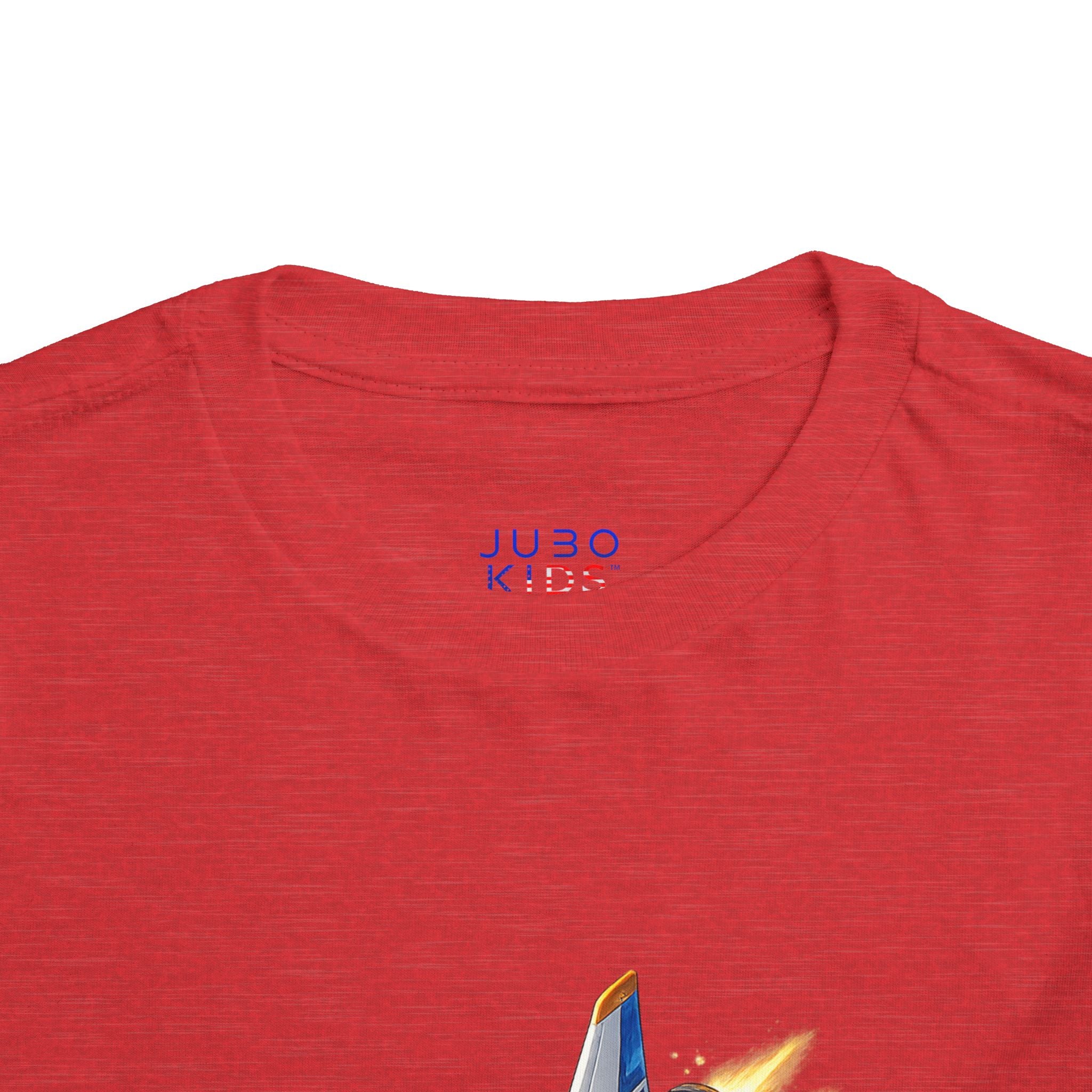 Toddler Tee — Blue & Yellow Spaceship Rocket Graphic