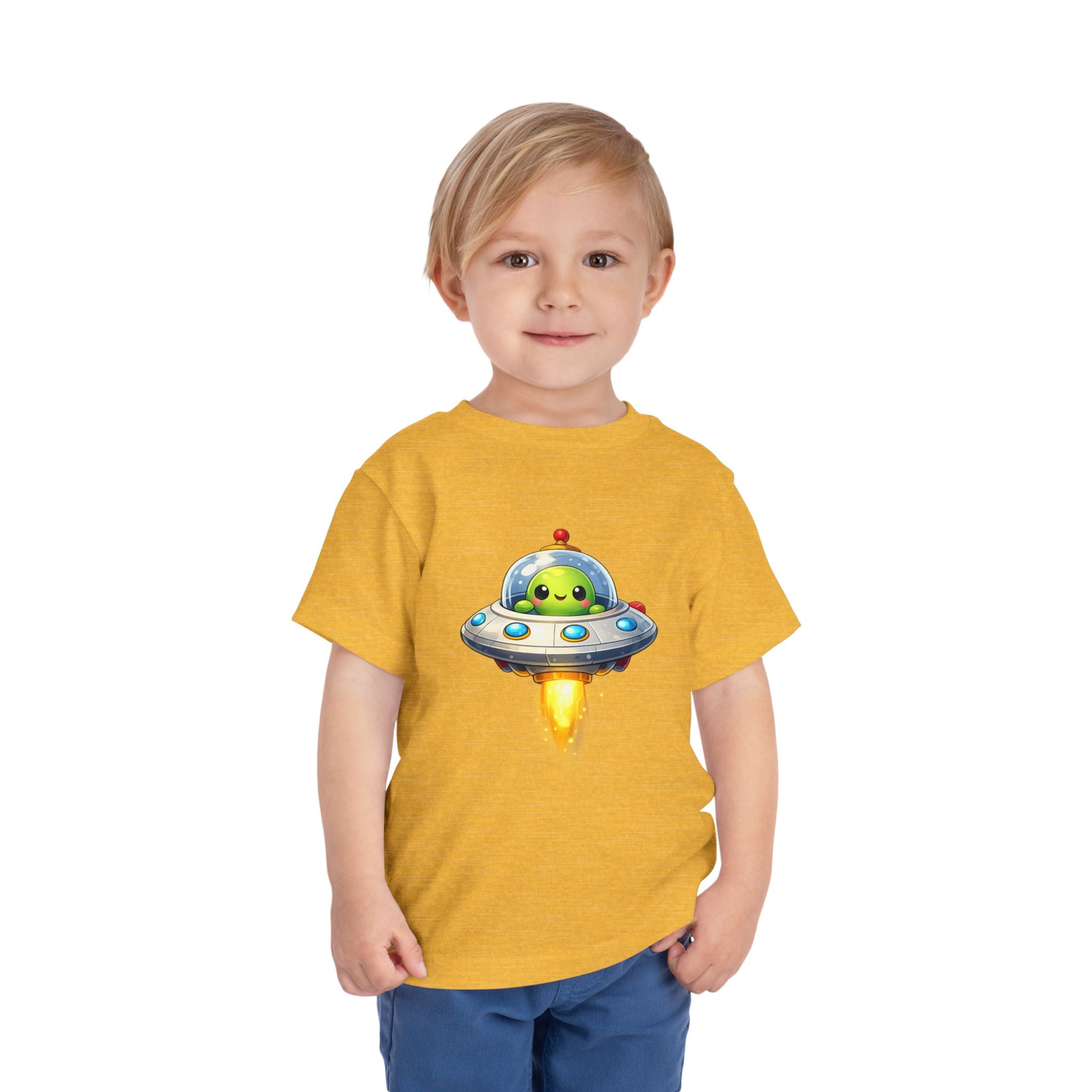 Toddler Tee — Cute Alien UFO Rocket Ship Shirt for Kids