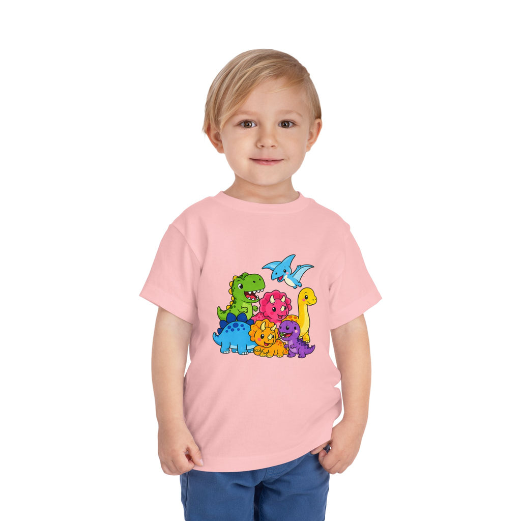 Colorful Dinosaur Toddler Tee — Playful Dino Graphic Shirt for Kids