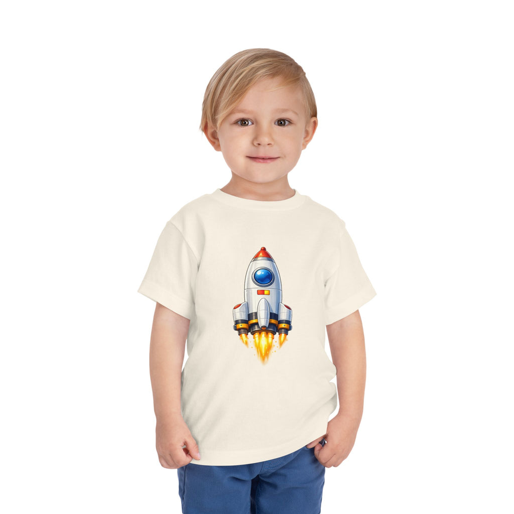 Toddler Rocket Tee - Cute Space Rocket Graphic Shirt for Kids