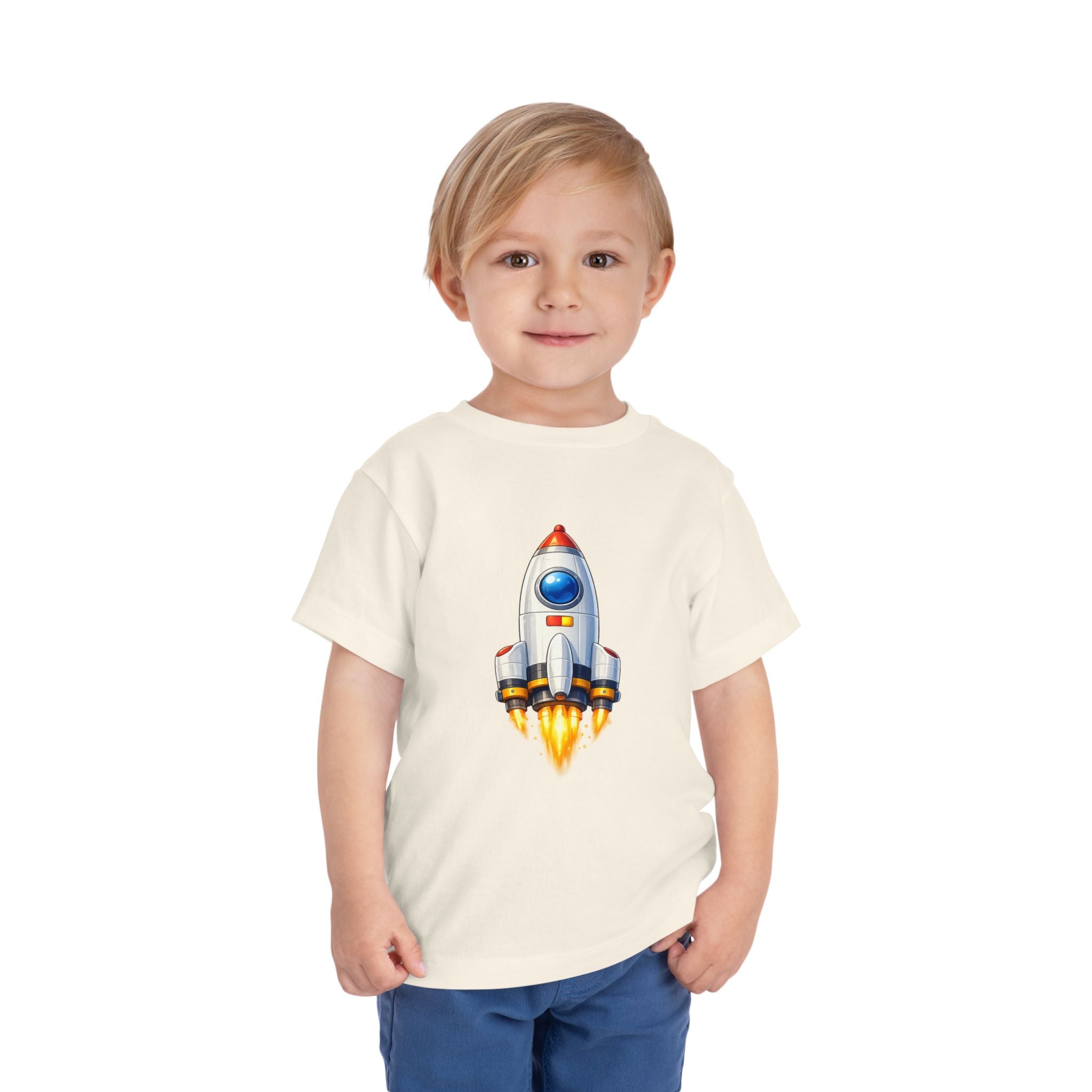 Toddler Rocket Tee - Cute Space Rocket Graphic Shirt for Kids
