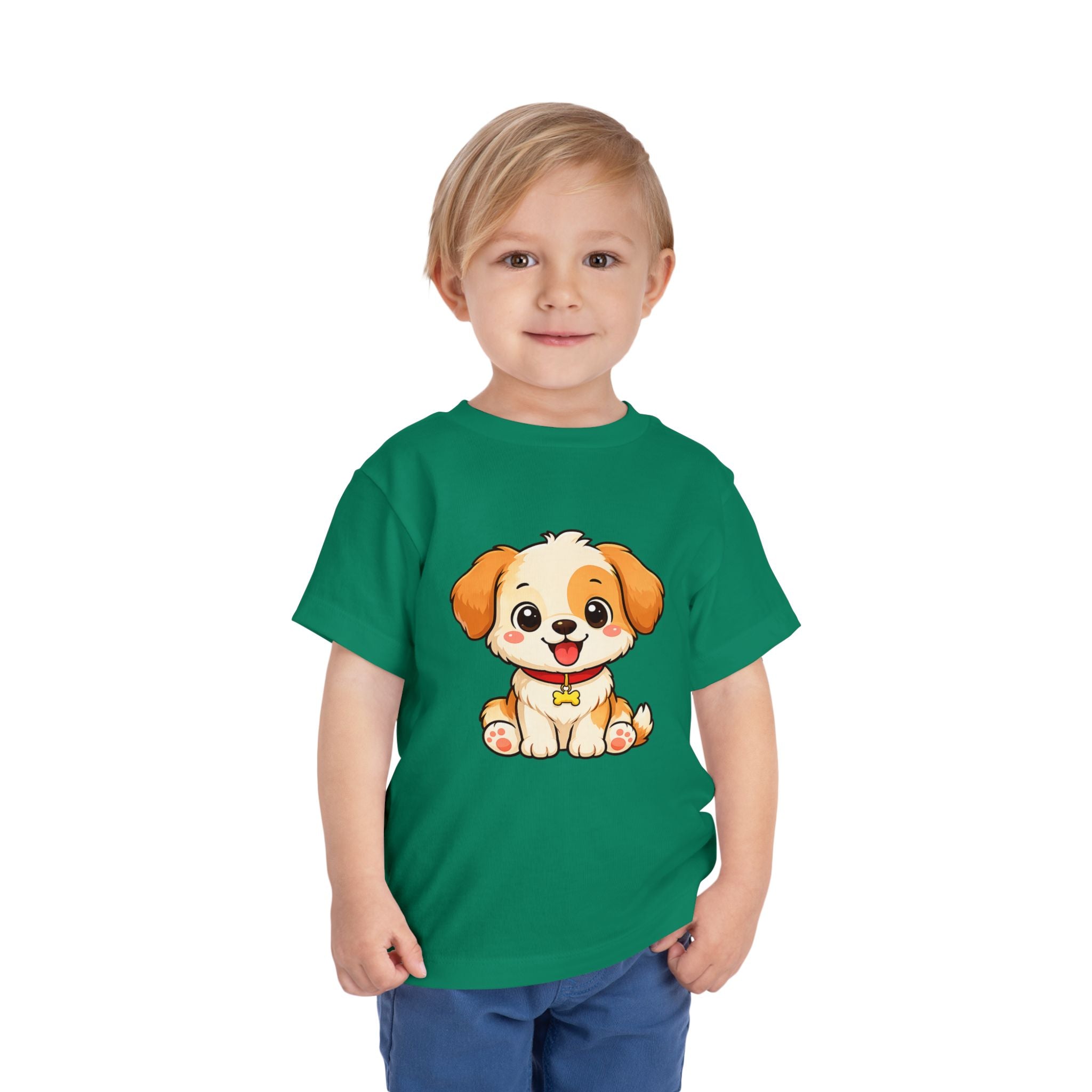 Puppy Toddler Tee – Adorable Cartoon Dog Graphic Shirt for Kids