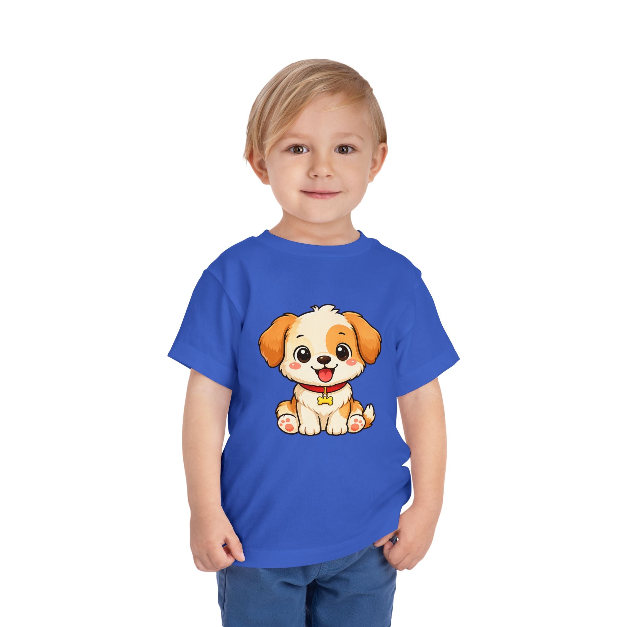 Puppy Toddler Tee – Adorable Cartoon Dog Graphic Shirt for Kids