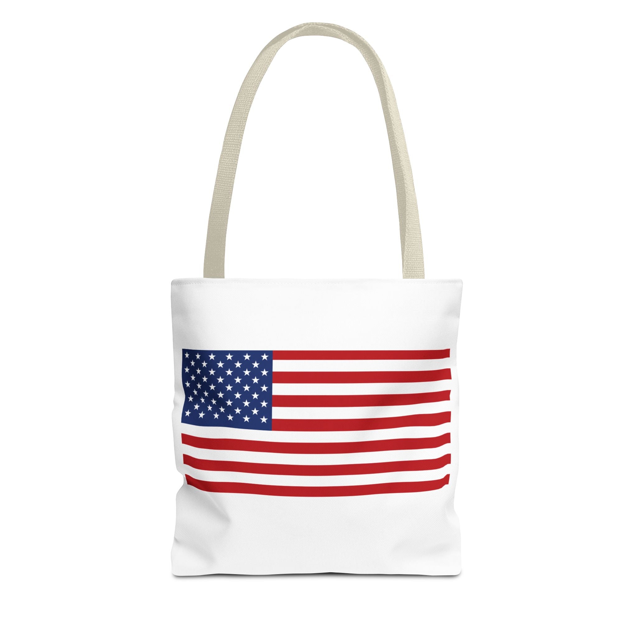 American Flag Canvas Tote | USA Patriotic Tote Bag | Reusable Grocery Bag | Beach & Travel Tote | Fourth of July Gift