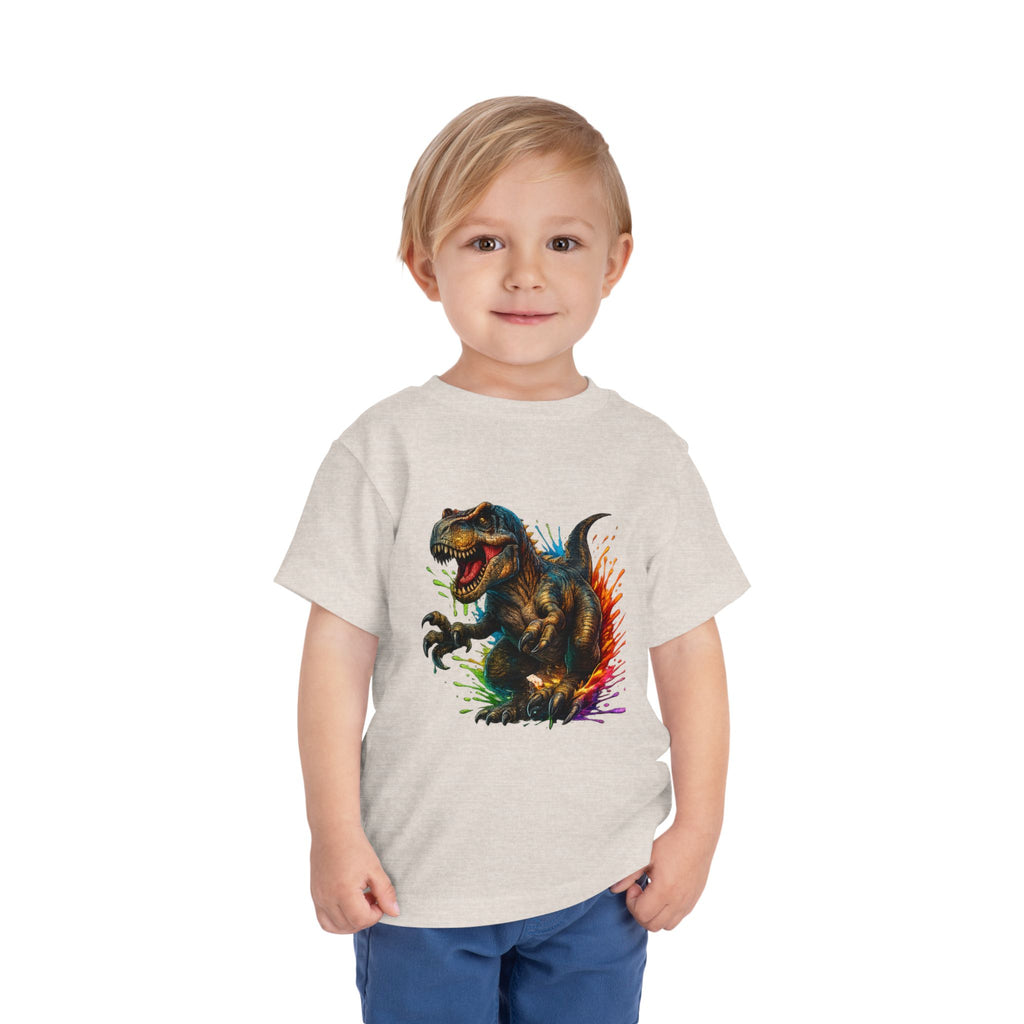 Toddler Tee — Colorful Roaring T-Rex Dino Graphic