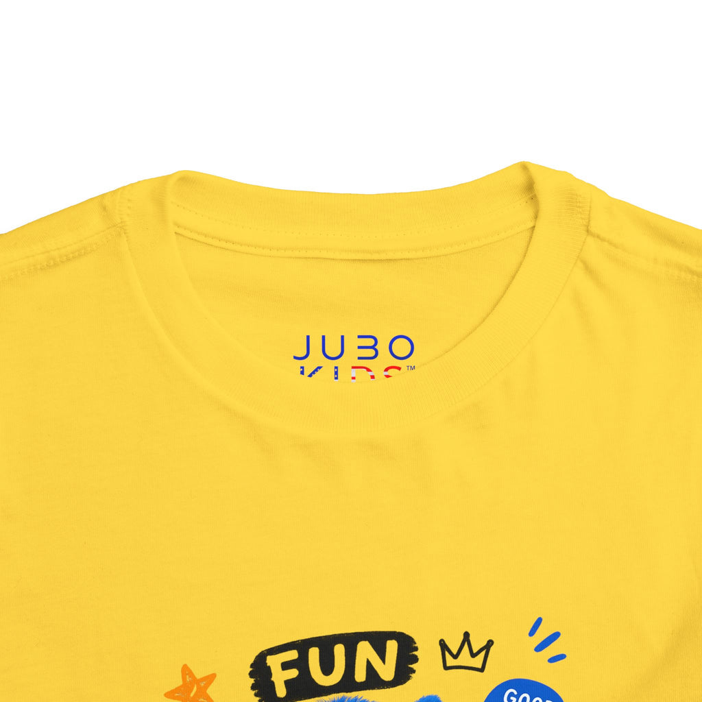Fun Blue Monster Toddler Tee — "Be You Be Jobo" Graphic Shirt