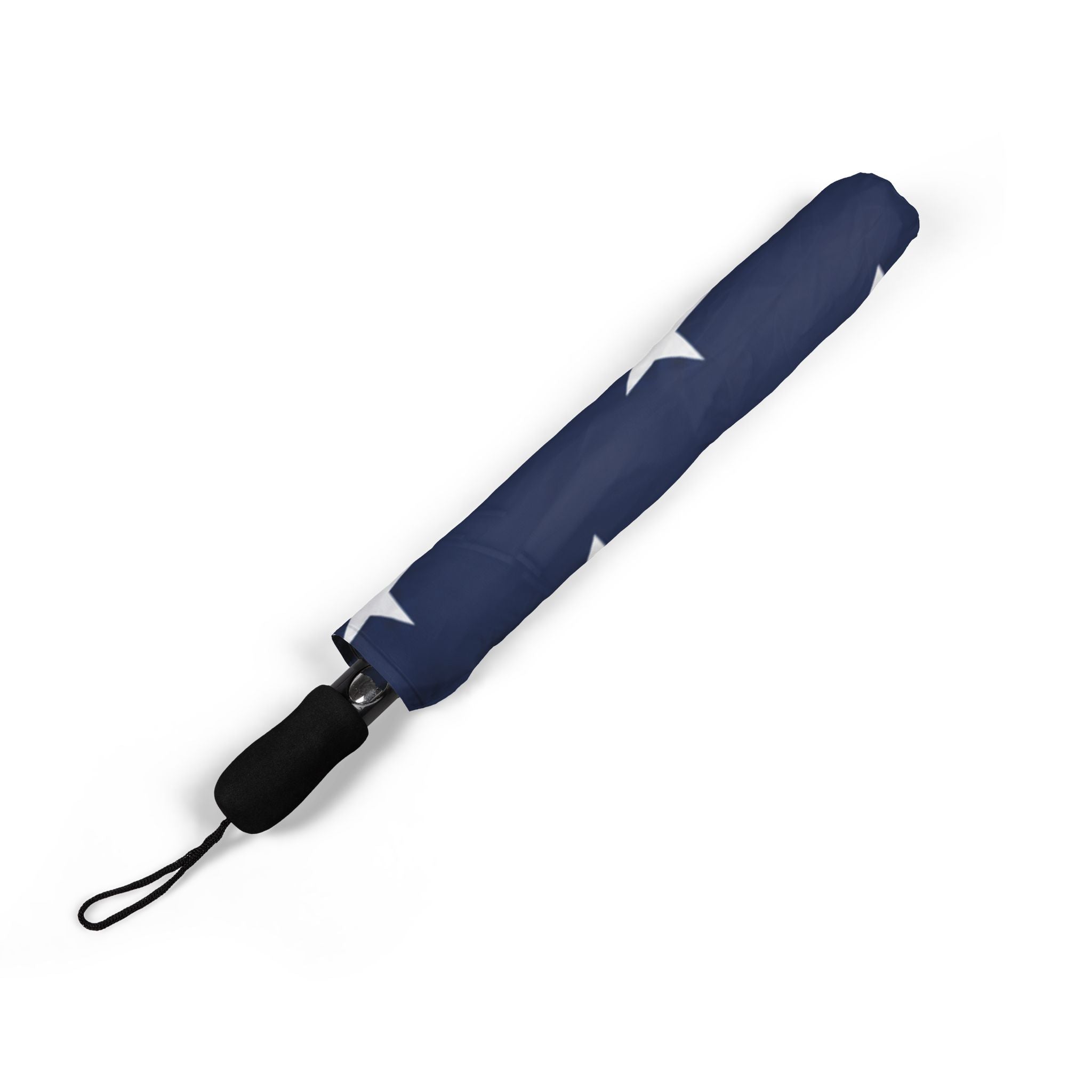 Star Print Foldable Umbrella — Compact Semi-Automatic Rain Shield