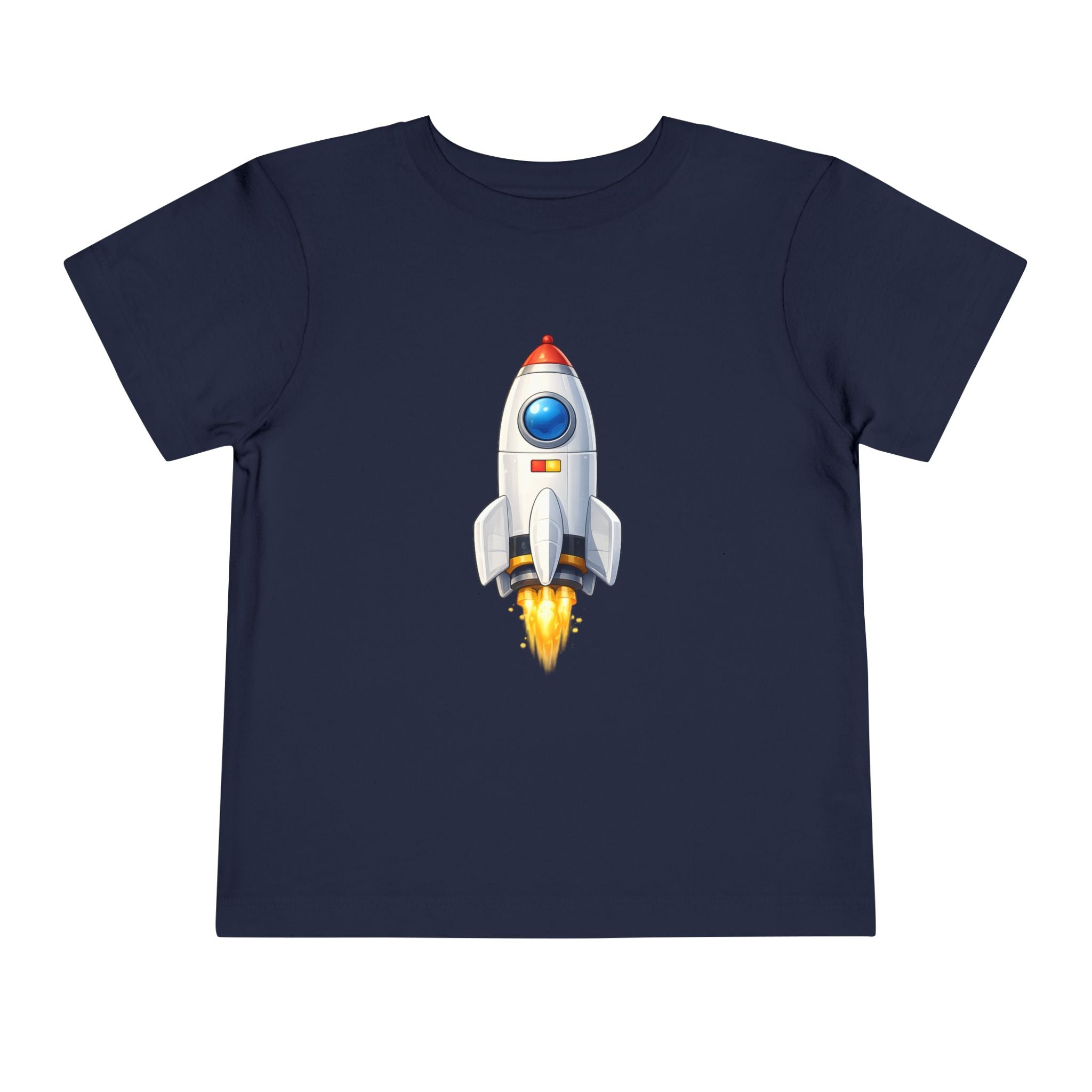 Toddler Rocket Tee — Cute Space Rocket Graphic Short Sleeve Shirt for Kids
