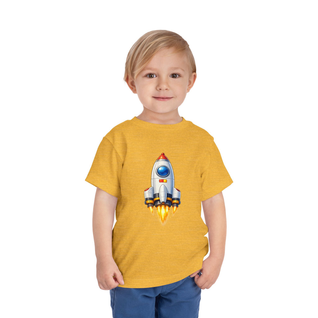 Toddler Rocket Tee - Cute Space Rocket Graphic Shirt for Kids
