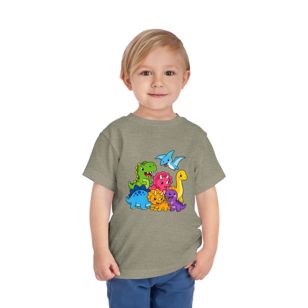 Colorful Dinosaur Toddler Tee — Playful Dino Graphic Shirt for Kids