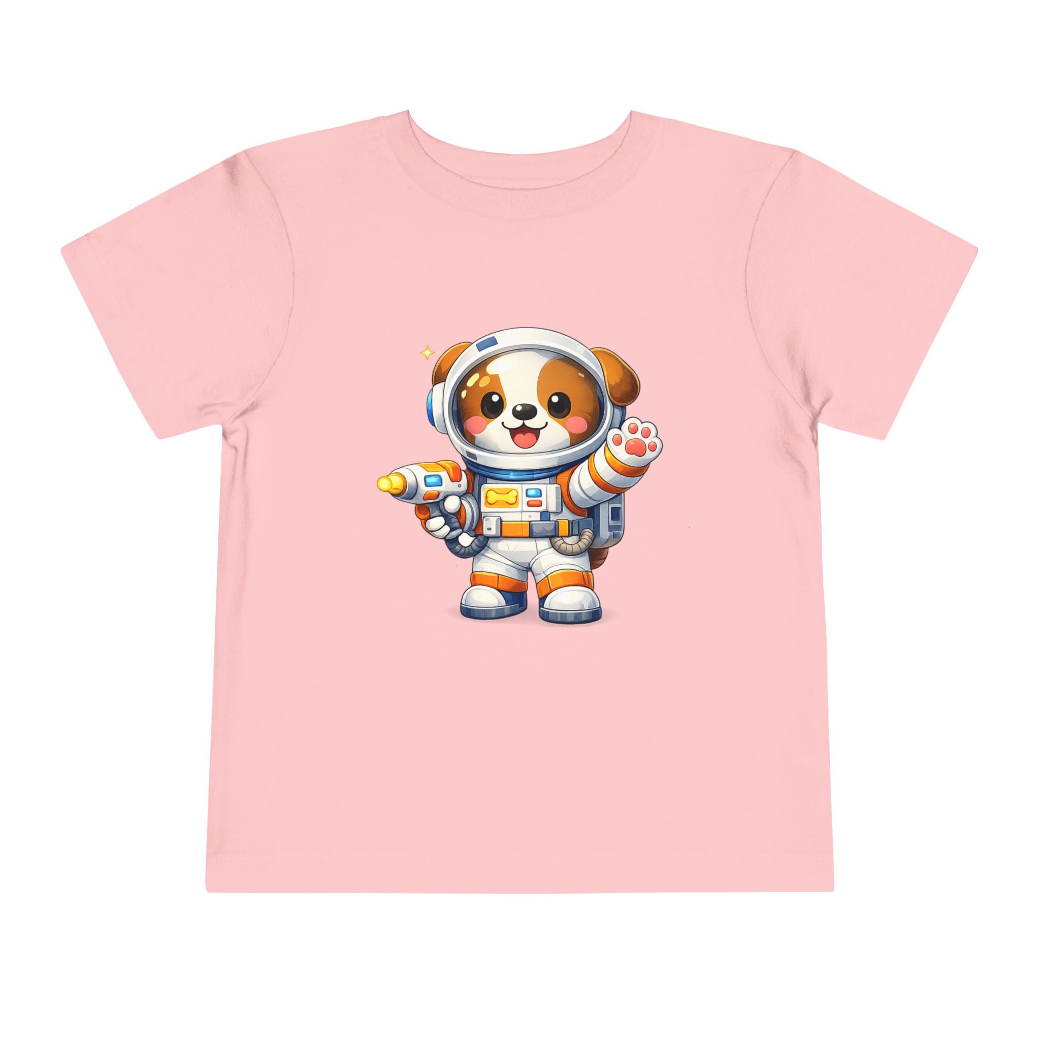 Toddler Astronaut Puppy Tee — Cute Space Dog Short Sleeve Shirt