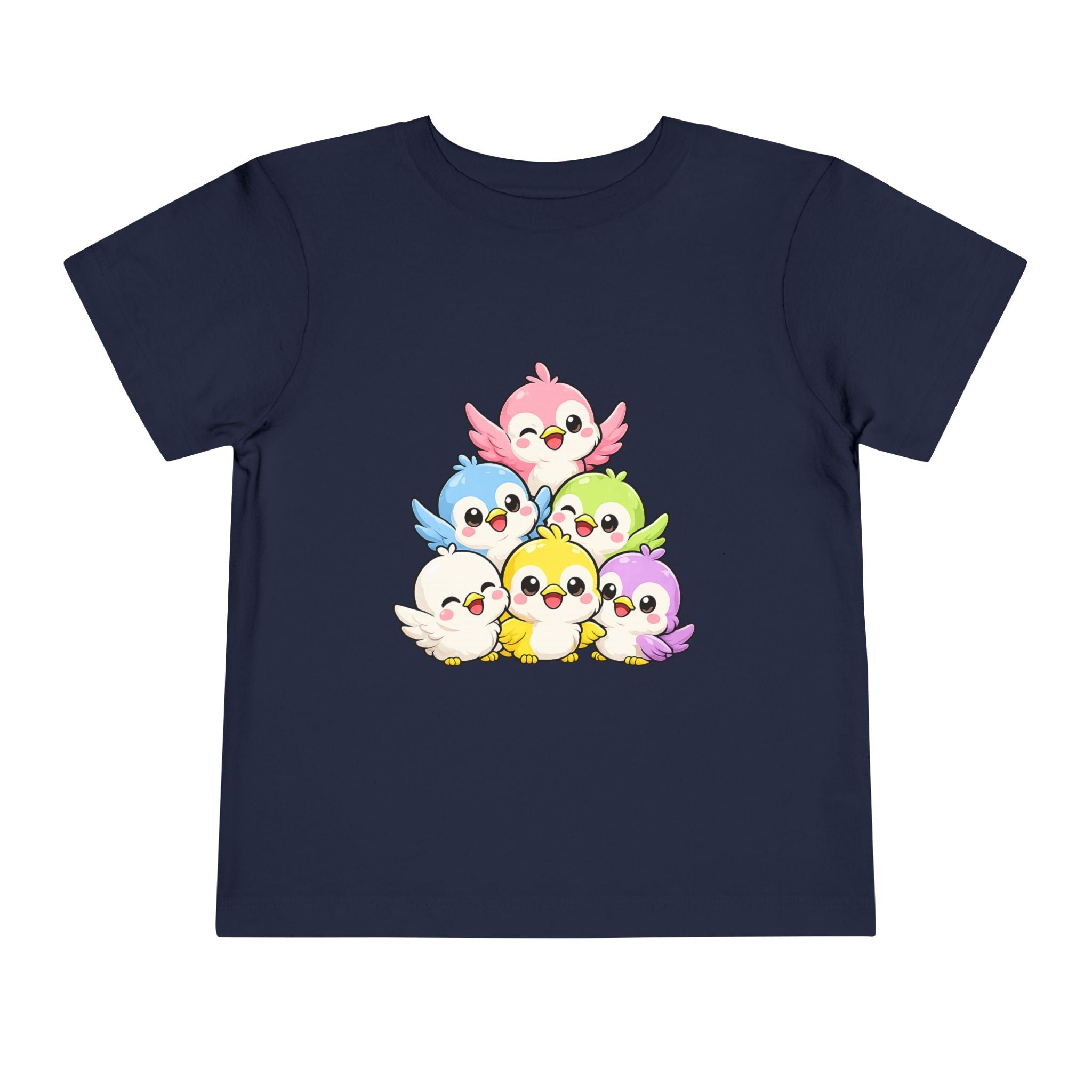 Toddler Tee — Cute Rainbow Baby Birds Graphic Shirt