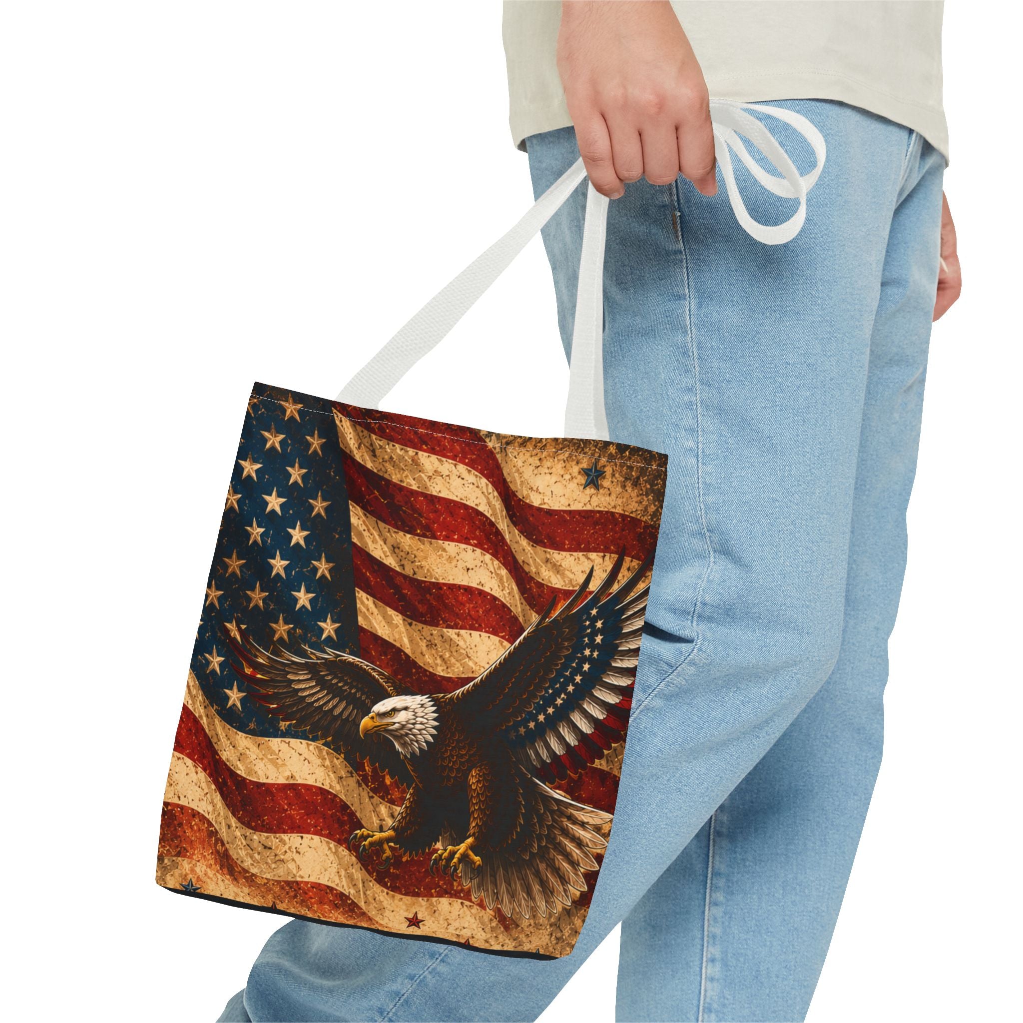 USA Flag Red Tote Bag — Vintage America Tote