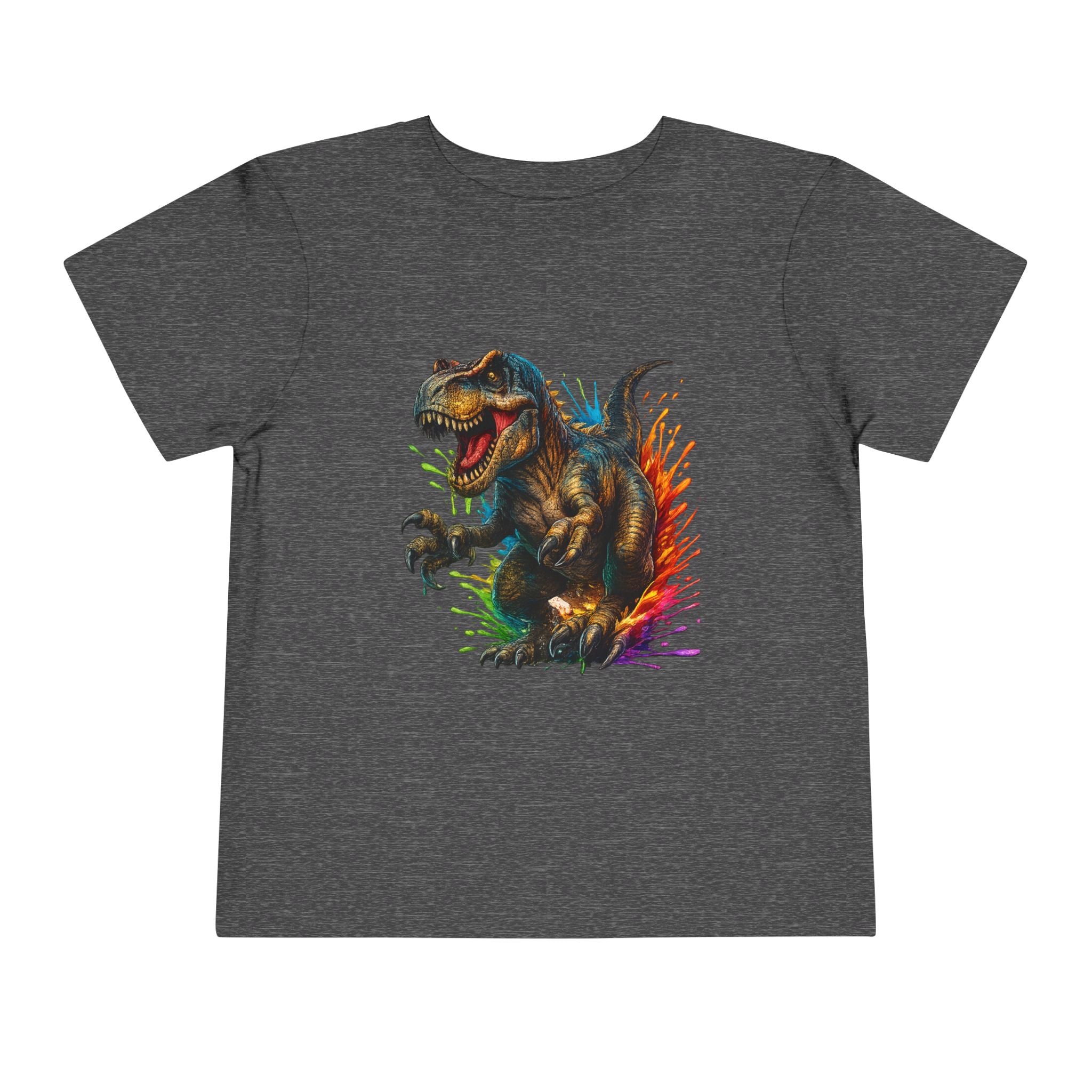 Toddler Tee — Colorful Roaring T-Rex Dino Graphic
