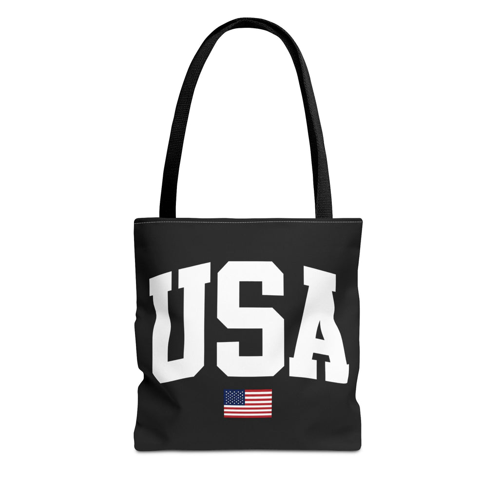 Classic USA Canvas Tote Bag | Minimal American Tote | Reusable Cotton Shopping Bag | Patriotic Gift | Everyday Beach Tote