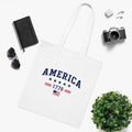 USA Cotton Tote Bag – Patriotic American 1776 Flag