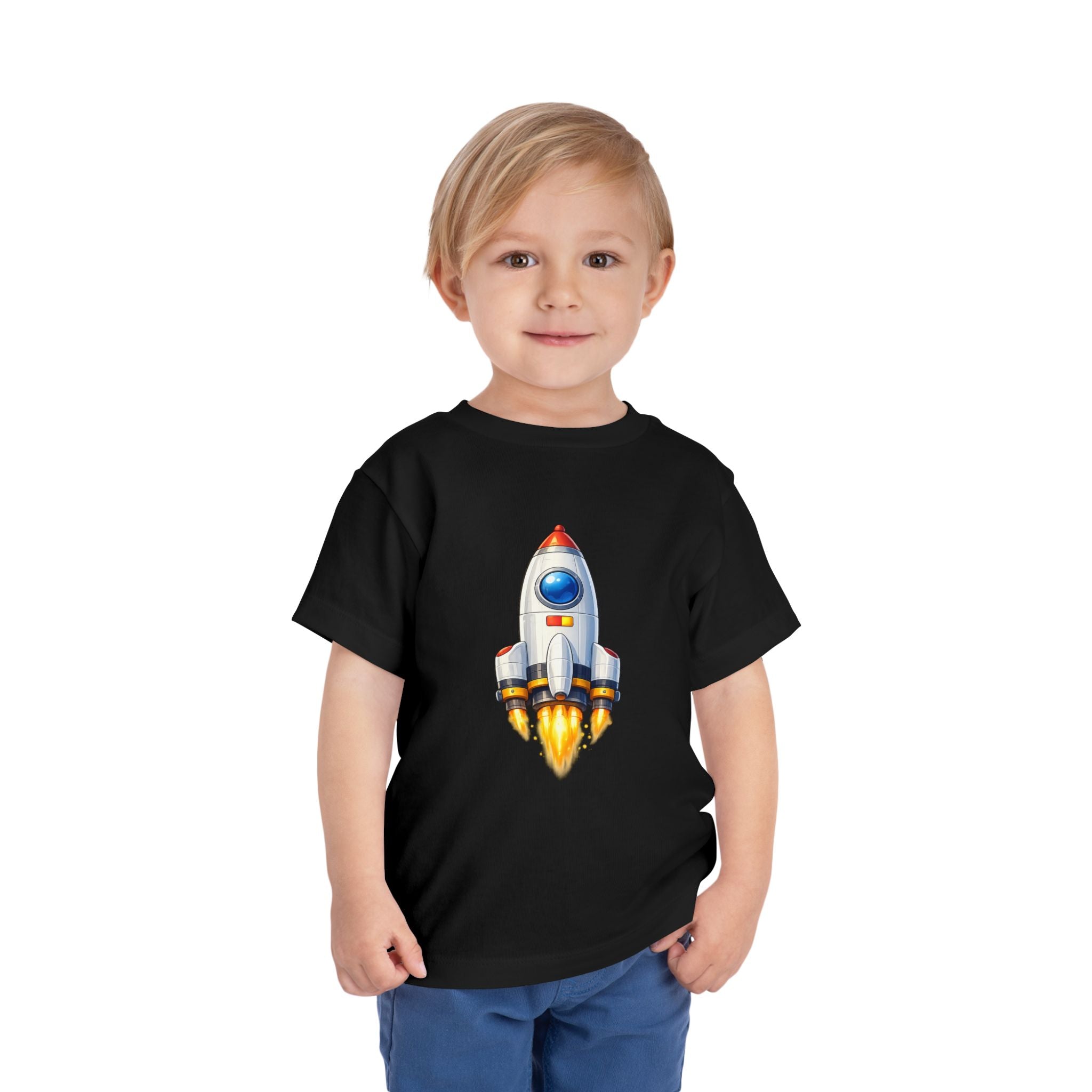 Toddler Rocket Tee - Cute Space Rocket Graphic Shirt for Kids
