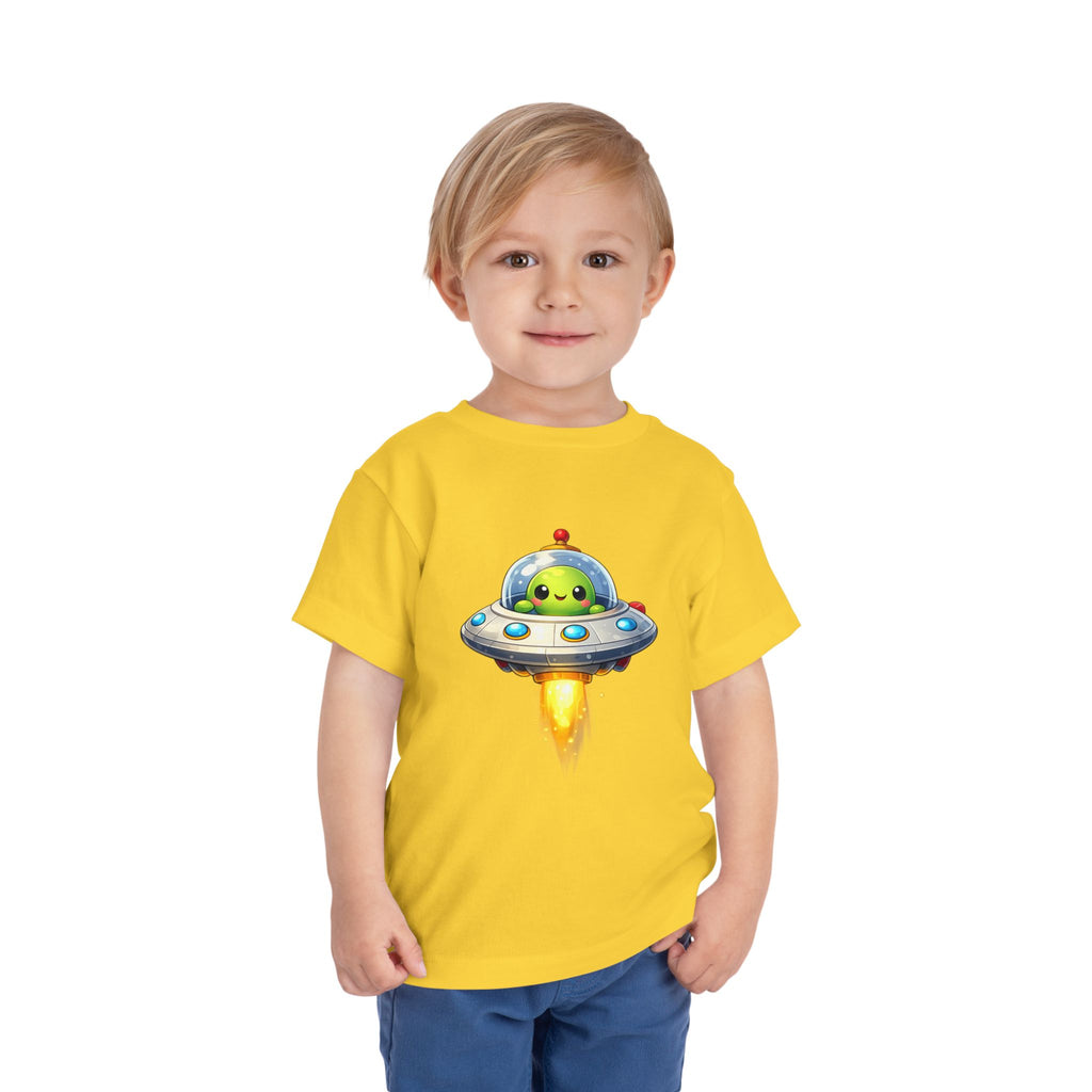 Toddler Tee — Cute Alien UFO Rocket Ship Shirt for Kids