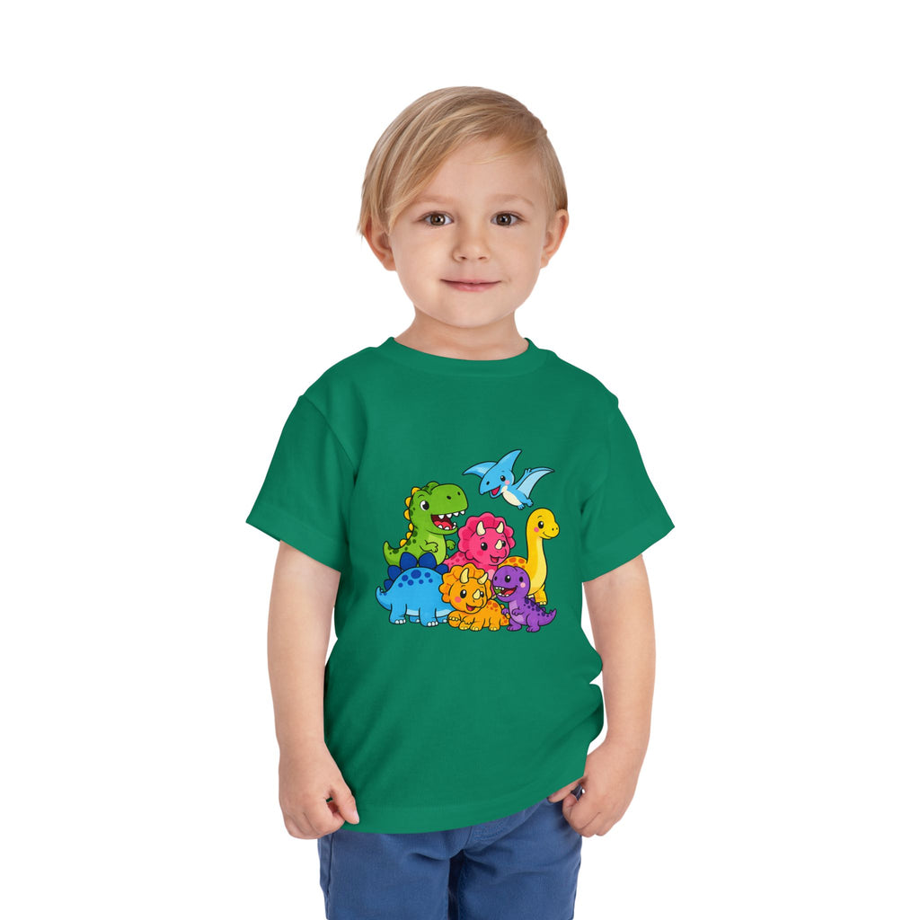 Colorful Dinosaur Toddler Tee — Playful Dino Graphic Shirt for Kids
