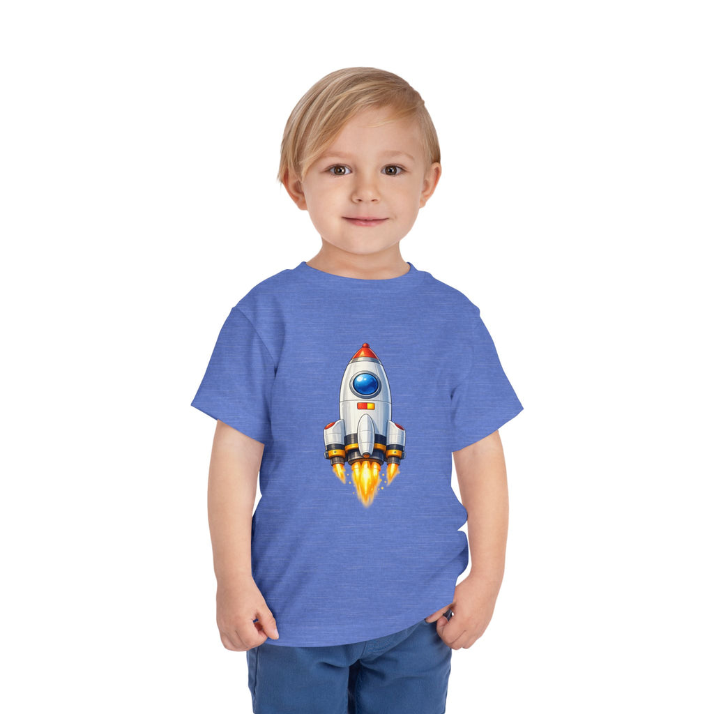 Toddler Rocket Tee - Cute Space Rocket Graphic Shirt for Kids