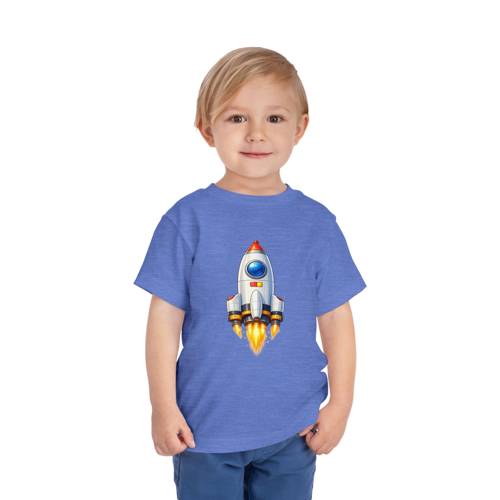 Toddler Rocket Tee - Cute Space Rocket Graphic Shirt for Kids