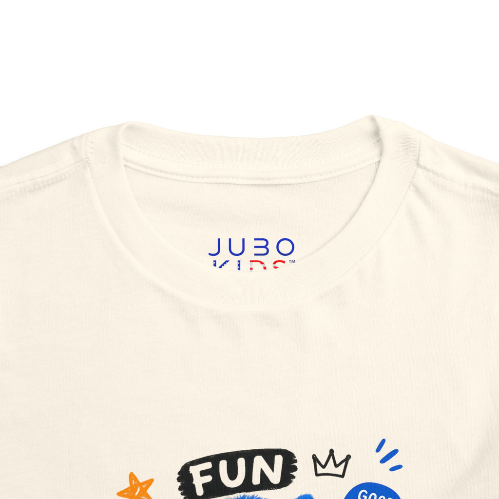 Fun Blue Monster Toddler Tee — "Be You Be Jobo" Graphic Shirt