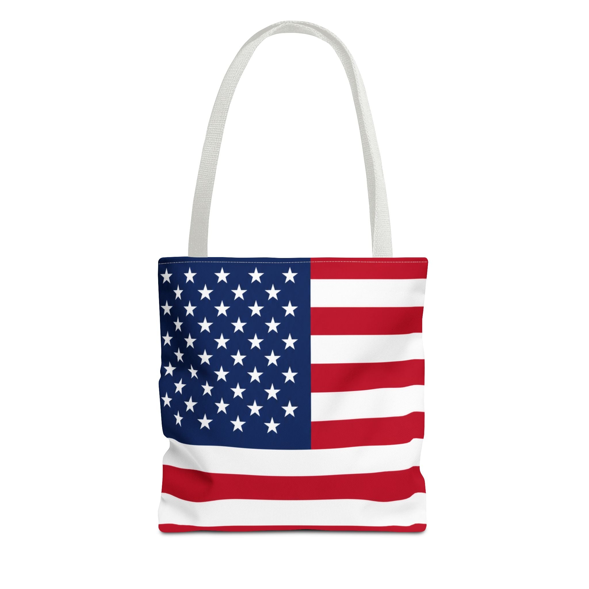 American Flag Tote Bag — Patriotic Stars & Stripes All-Over Print