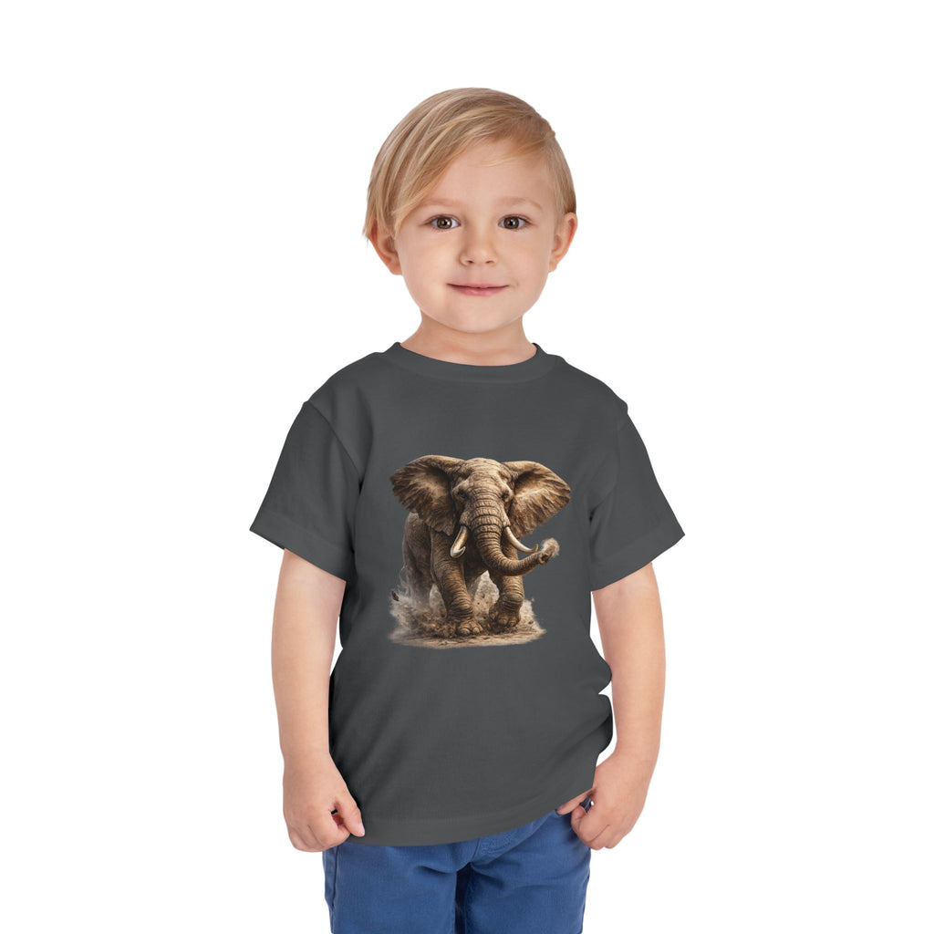 Toddler Elephant Tee - Realistic Baby Elephant Graphic Shirt for Kids