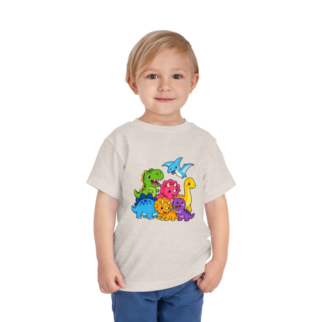 Colorful Dinosaur Toddler Tee — Playful Dino Graphic Shirt for Kids