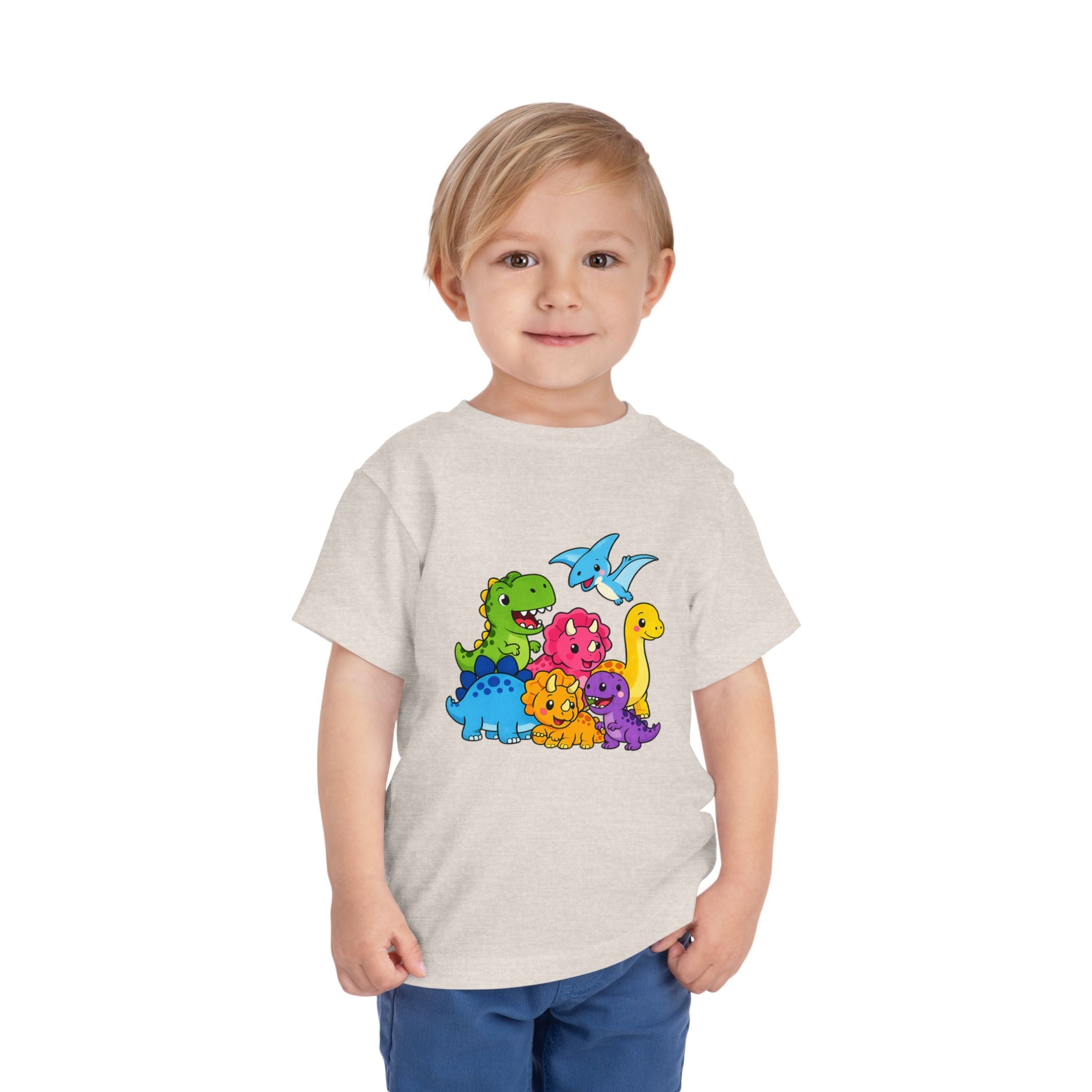 Colorful Dinosaur Toddler Tee — Playful Dino Graphic Shirt for Kids