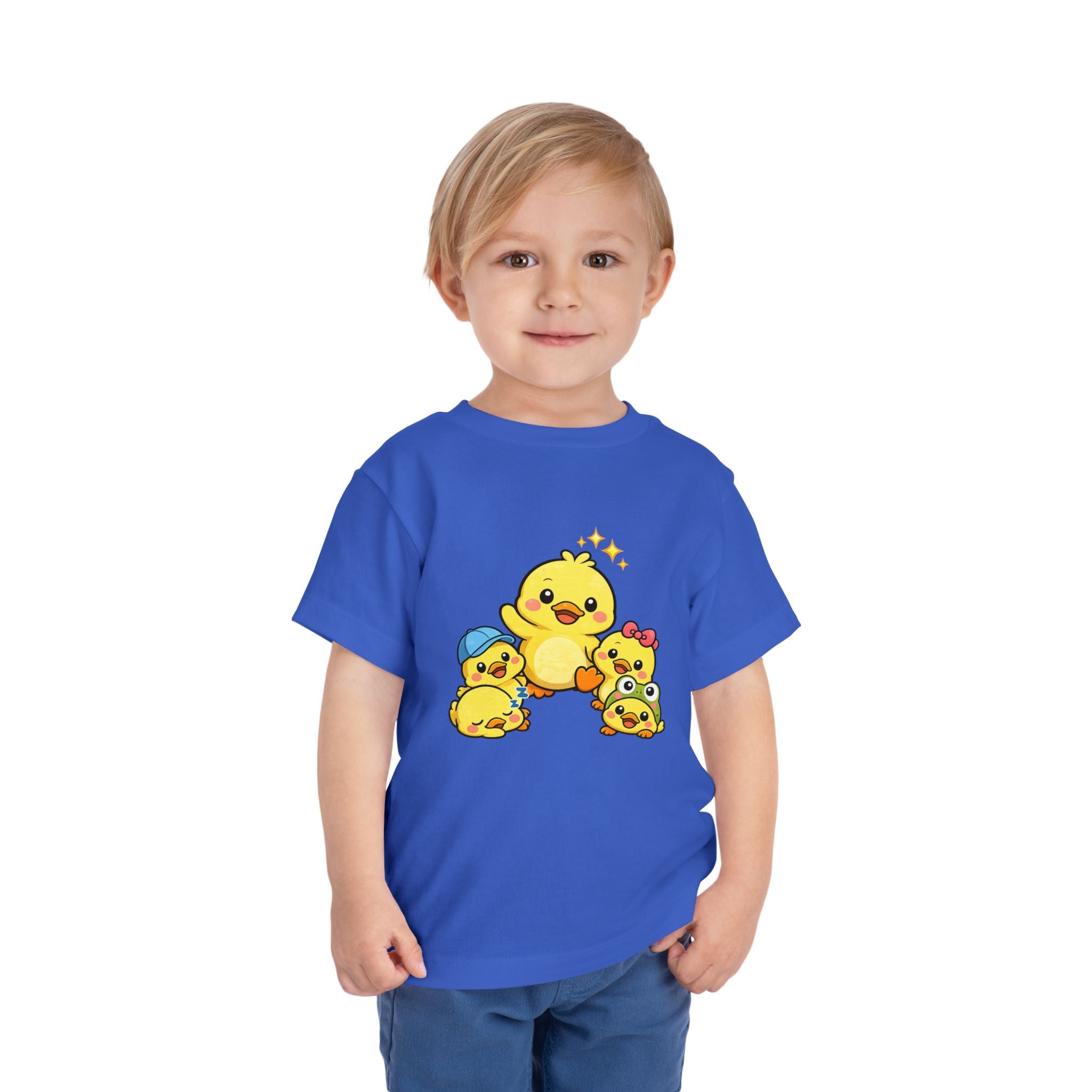Duck Family Toddler Tee — Adorable Yellow Chicks Graphic Shirt