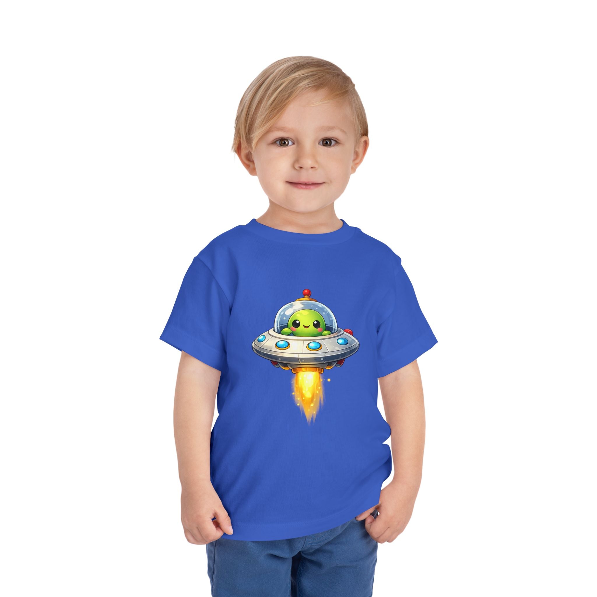 Toddler Tee — Cute Alien UFO Rocket Ship Shirt for Kids