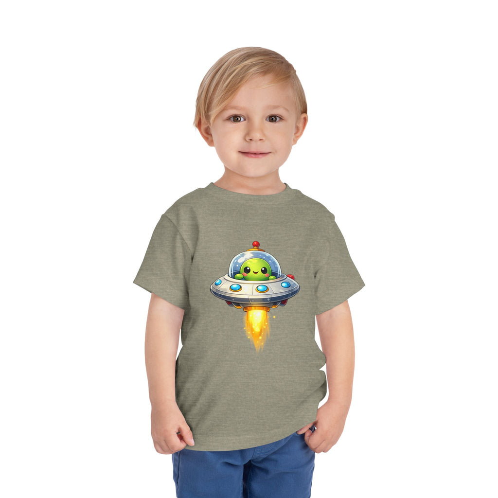 Toddler Tee — Cute Alien UFO Rocket Ship Shirt for Kids