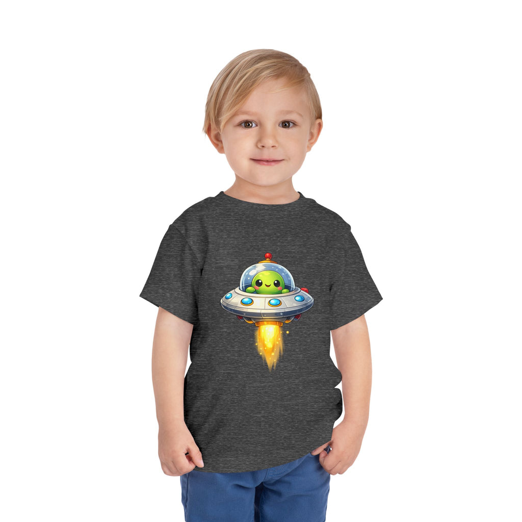 Toddler Tee — Cute Alien UFO Rocket Ship Shirt for Kids